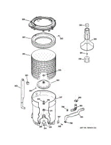 03 - Tub, Basket & Agitator parts for Hot Point Washer VLSR1090G6WW from AppliancePartsPros.com