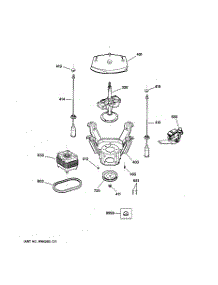 04 - Suspension, Pump & Drive Components parts for Hot Point Washer VVSR1030H6WO / from AppliancePartsPros.com
