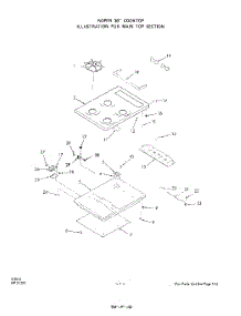 02 - Section parts for Whirlpool Cooktop 1118W36 / from AppliancePartsPros.com
