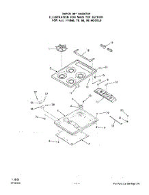 02 - Section parts for Whirlpool Cooktop 1118W66 / from AppliancePartsPros.com