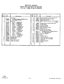 03 - Section parts for Whirlpool Cooktop 1118W96 / from AppliancePartsPros.com
