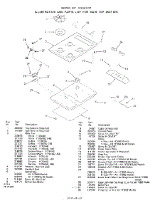 02 - Burner parts for Whirlpool Cooktop 1178W66 / from AppliancePartsPros.com