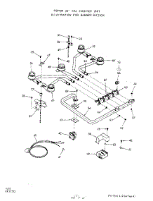 04 - Section parts for Whirlpool Cooktop 1188W66 / from AppliancePartsPros.com