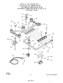 04 - Section parts for Whirlpool Cooktop 1188W96 / from AppliancePartsPros.com