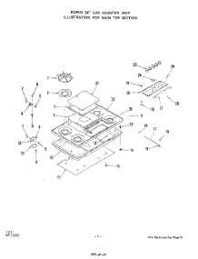02 - Section parts for Whirlpool Cooktop 1198W46 / from AppliancePartsPros.com
