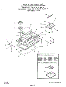 02 - Section parts for Whirlpool Cooktop 1198W86 / from AppliancePartsPros.com