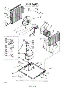 02 - Unit parts for Whirlpool Air Conditioner 1ADC10591 / from AppliancePartsPros.com