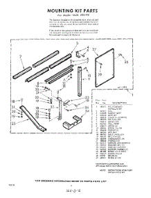 06 - Mounting Kit parts for Whirlpool Air Conditioner 1ADL25090 / from AppliancePartsPros.com