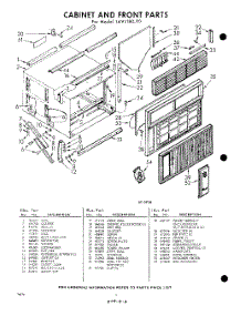 02 - Section parts for Whirlpool Air Conditioner 1AVL18090 / from AppliancePartsPros.com