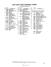 03 - Lit / Optional parts for Whirlpool Air Conditioner 1AXC10591 / from AppliancePartsPros.com