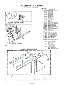 04 - Accessory Kit parts for Whirlpool Air Conditioner 1AXC14091 / from AppliancePartsPros.com