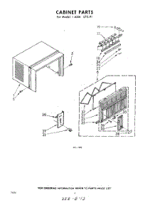 06 - Cabinet parts for Whirlpool Air Conditioner 1AXM07091 / from AppliancePartsPros.com