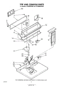 04 - Top And Console parts for Whirlpool Dryer 1LE3000XKW0 / from AppliancePartsPros.com