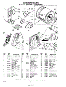 06 - Bulkhead parts for Whirlpool Dryer 1LE9800XKW1 / from AppliancePartsPros.com