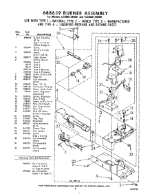 09 - 688639 Burner parts for Whirlpool Dryer 1LG9801XKW0 / from AppliancePartsPros.com