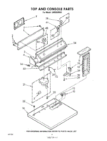 04 - Top And Console parts for Whirlpool Dryer 1LHE5920W1 / from AppliancePartsPros.com