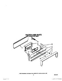 03 - Backguard parts for Whirlpool Range 1SF014BEN1 / from AppliancePartsPros.com