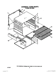 06 - Internal Oven parts for Whirlpool Range 1SF014BEN1 / from AppliancePartsPros.com