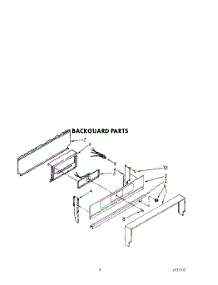 03 - Backguard parts for Whirlpool Range 1SF014BEN2 / from AppliancePartsPros.com