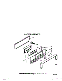 03 - Backguard parts for Whirlpool Range 1SF034PEN2 / from AppliancePartsPros.com