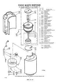 02 - Section parts for Whirlpool Disposer 1SMD603 / from AppliancePartsPros.com