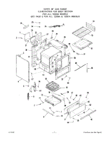 06 - Oven Door parts for Whirlpool Range 1233W0A / from AppliancePartsPros.com