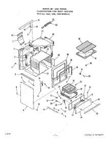 07 - Oven Door parts for Whirlpool Range 1245^0A / from AppliancePartsPros.com