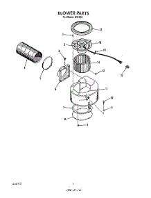 04 - Blower parts for Whirlpool Range 2496^1A / from AppliancePartsPros.com