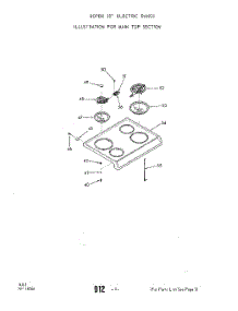 05 - Section parts for Whirlpool Range 2348W30 / from AppliancePartsPros.com