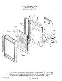 16 - Section parts for Whirlpool Microwave 2652010 / from AppliancePartsPros.com
