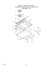 03 - Maintop parts for Whirlpool Range 1525W0A / from AppliancePartsPros.com
