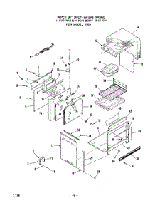 05 - Body parts for Whirlpool Range 1525W1A / from AppliancePartsPros.com
