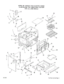 03 - Section parts for Whirlpool Range 2735W0A / from AppliancePartsPros.com