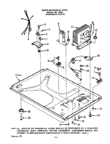 06 - Section parts for Whirlpool Microwave 2952010 / from AppliancePartsPros.com
