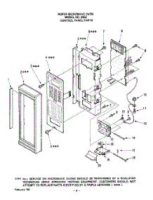 10 - Section parts for Whirlpool Microwave 2952020 / from AppliancePartsPros.com