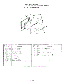 08 - Oven Door parts for Whirlpool Range 1418W56 / from AppliancePartsPros.com