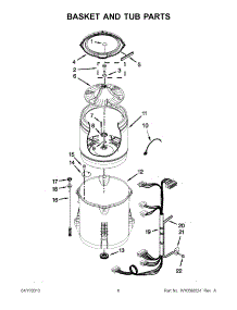 03 - Basket And Tub Parts parts for Whirlpool Washer 2DWTW5500XW1 / from AppliancePartsPros.com