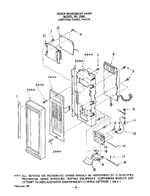 10 - Section parts for Whirlpool Microwave 2982000 / from AppliancePartsPros.com