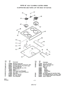 04 - Body parts for Whirlpool Range 2382W00 / from AppliancePartsPros.com