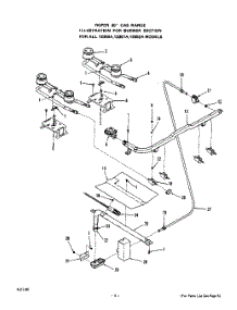05 - Section parts for Whirlpool Range 1335W1A / from AppliancePartsPros.com
