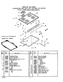 04 - Burner parts for Whirlpool Range 1335W2A / from AppliancePartsPros.com