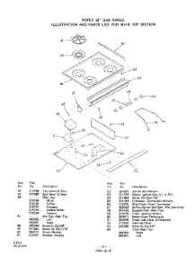04 - Burner parts for Whirlpool Range 1342W0A / from AppliancePartsPros.com