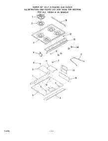 03 - Main Top parts for Whirlpool Range 1353W3A / from AppliancePartsPros.com