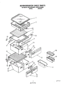 03 - Refrigerator Shelf parts for Whirlpool Refrigerator 3ED22DQXAN00 / from AppliancePartsPros.com