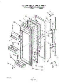 06 - Refrigerator Door parts for Whirlpool Refrigerator 3ED22DQXAN00 / from AppliancePartsPros.com