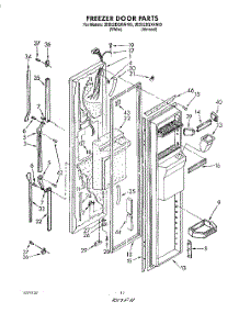 07 - Freezer Door parts for Whirlpool Refrigerator 3ED22DQXAN00 / from AppliancePartsPros.com