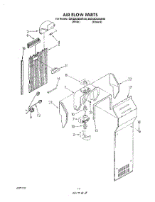10 - Air Flow parts for Whirlpool Refrigerator 3ED22DQXAN00 / from AppliancePartsPros.com