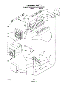 12 - Icemaker, Lit / Optional parts for Whirlpool Refrigerator 3ED22DQXAN00 / from AppliancePartsPros.com