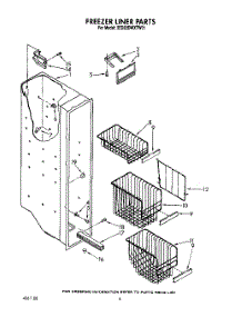 05 - Freezer Liner parts for Whirlpool Refrigerator 3ED22DWXTN01 / from AppliancePartsPros.com