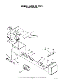 06 - Freezer Interior parts for Whirlpool Refrigerator 3ED22DWXTN01 / from AppliancePartsPros.com